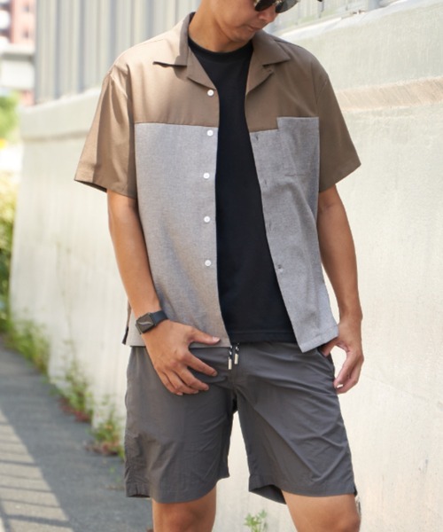 NO NEED(ノーニード)の「バイカラーシャツ(シャツ/ブラウス・メンズ・ライトグリーン/ライトグレー・S/M)」の19枚目の写真
