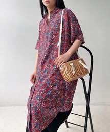 シャツワンピース（花柄・ボタニカル柄）ファッション通販