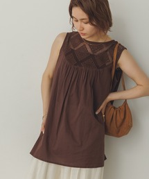 Noia（ノイア）の「レース切替 ノースリーブブラウス（シャツ/ブラウス）」