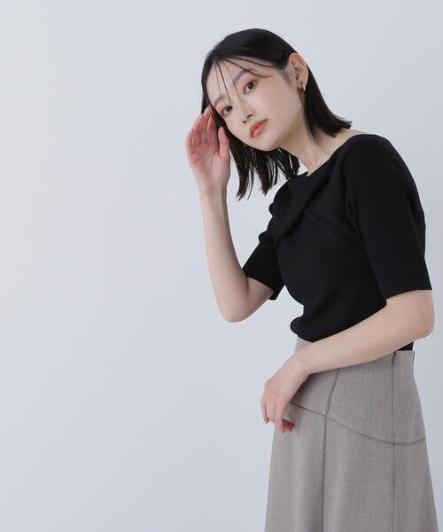 NATURAL BEAUTY BASIC(ナチュラルビューティーベーシック)の「◇ツイストドレープニット(ニット/セーター・レディース・オフホワイト/ブルー/ブラック・FREE)」の13枚目の写真