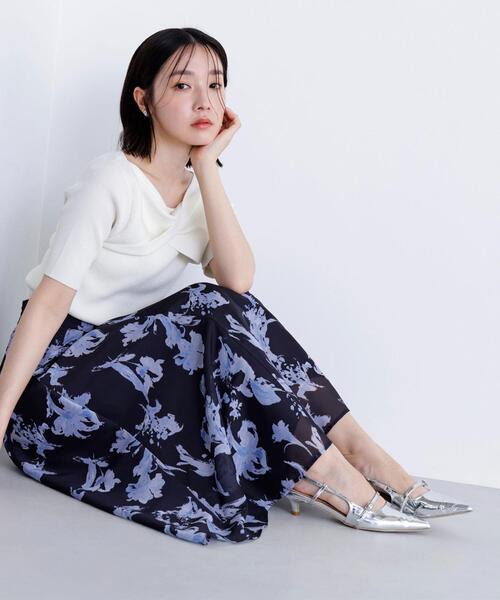 NATURAL BEAUTY BASIC(ナチュラルビューティーベーシック)の「◇ツイストドレープニット(ニット/セーター・レディース・オフホワイト/ブルー/ブラック・FREE)」の6枚目の写真