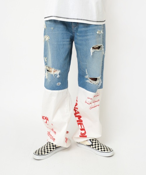 VLONE リメイク ダメージデニムパンツ RNA（アールエヌエー）の「R4363 リメイクダメージデニム（デニム