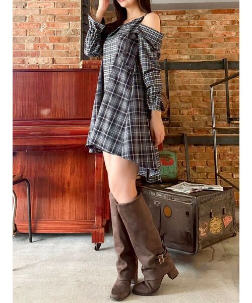 セール】レイヤードイレヘムシャツワンピース（ワンピース