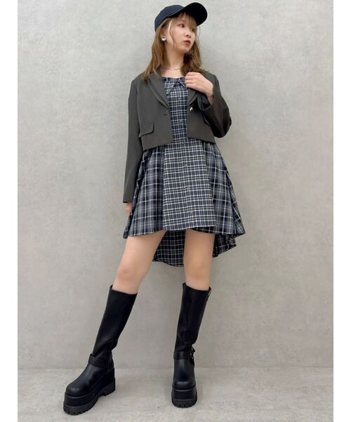 dazzlin（ダズリン）の「レイヤードイレヘムシャツワンピース（ワンピース・レディース・オフホワイト/キャメル/ネイビー・SMALL/MEDIUM）」の22枚目の写真