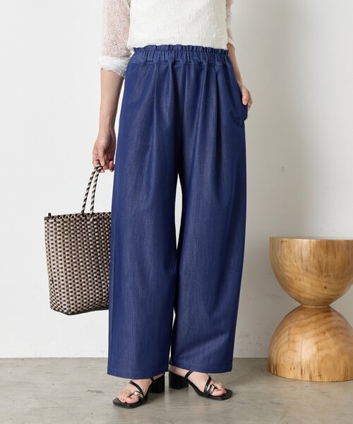 Jena espace merveilleux(ジェナ エスパスメルヴェイユ)の「【ムレないベタつかない!】デニムライクカーブパンツ(その他パンツ・レディース・ブルー/ネイビー・FREE)」の13枚目の写真