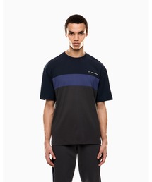 【エンポリオ アルマーニ EA7】Athletic Colour Block クルーネックTシャツ コットン混紡