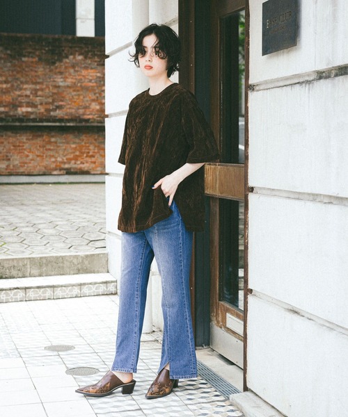niko and...(ニコアンド)の「【NKJ 2025AW】COMPACT FLARE DENIM(デニムパンツ・レディース・インディゴブルー/チャコール/ブラウン/ネイビー・LARGE/MEDIUM)」の21枚目の写真