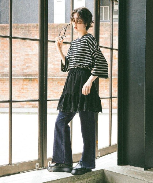 NKJ 2025AW】COMPACT FLARE DENIM（デニムパンツ）｜niko and