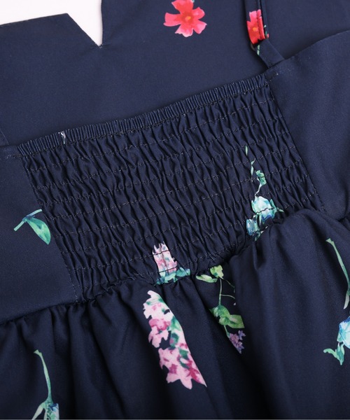 セール】フラワープリント ペプラムキャミ セットアップ