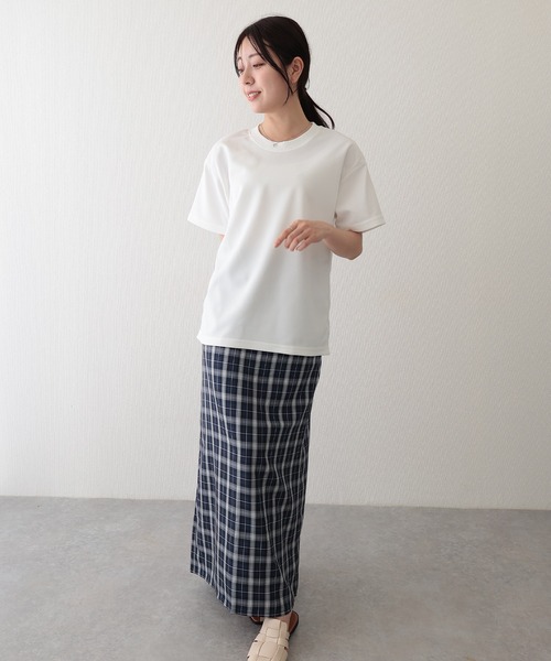 Lace Ladies(レースレディース)の「クルーネック ベーシック ドロップショルダー 半袖 Tシャツ(Tシャツ/カットソー・レディース・ブラック/グレイッシュベージュ/ホワイト/グリーン/ベージュ・M/L/XL/S)」の14枚目の写真