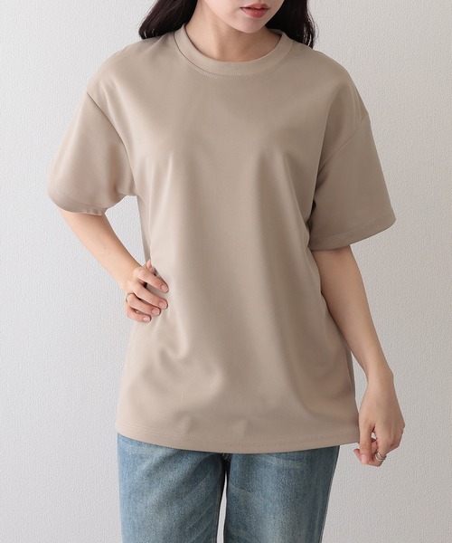 Lace Ladies(レースレディース)の「クルーネック ベーシック ドロップショルダー 半袖 Tシャツ(Tシャツ/カットソー・レディース・ブラック/グレイッシュベージュ/ホワイト/グリーン/ベージュ・M/L/XL/S)」の21枚目の写真