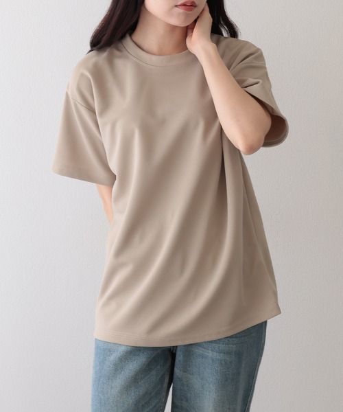 Lace Ladies(レースレディース)の「クルーネック ベーシック ドロップショルダー 半袖 Tシャツ(Tシャツ/カットソー・レディース・ブラック/グレイッシュベージュ/ホワイト/グリーン/ベージュ・M/L/XL/S)」の22枚目の写真