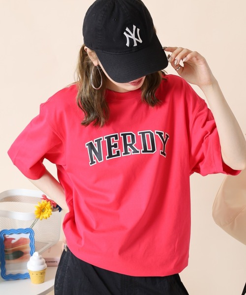 NERDY（ノルディ）の「T-SHIRTS Tシャツ（Tシャツ/カットソー・レディース・ピンク/ホワイト/ブラック/ネイビー・S/L/M）」の4枚目の写真