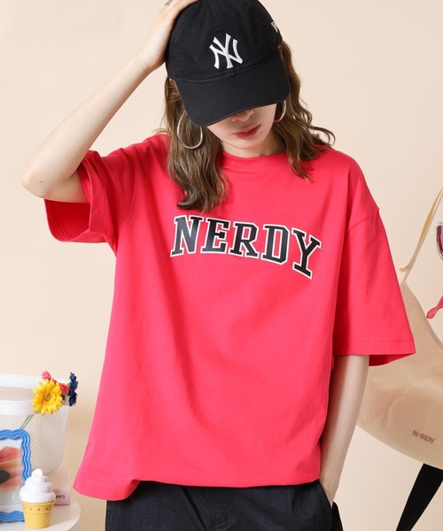 NERDY（ノルディ）の「T-SHIRTS Tシャツ（Tシャツ/カットソー・レディース・ピンク/ホワイト/ブラック/ネイビー・S/L/M）」の22枚目の写真
