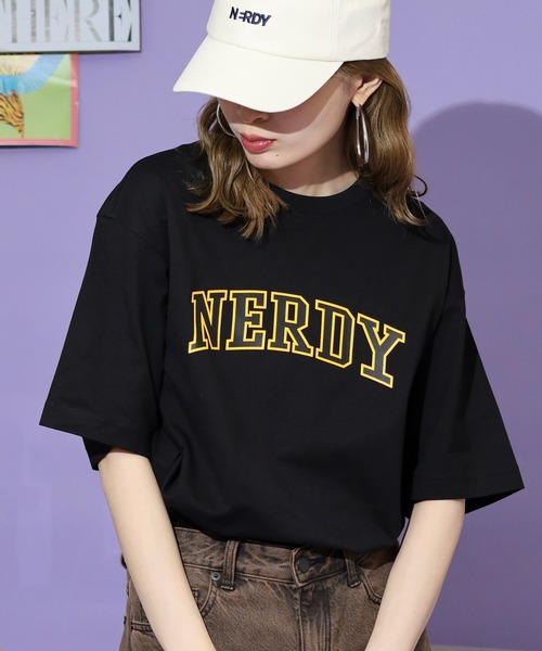 NERDY（ノルディ）の「T-SHIRTS Tシャツ（Tシャツ/カットソー・レディース・ピンク/ホワイト/ブラック/ネイビー・S/L/M）」の12枚目の写真