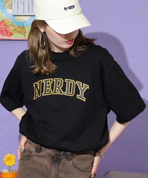 NERDY（ノルディ）の「T-SHIRTS Tシャツ（Tシャツ/カットソー・レディース・ピンク/ホワイト/ブラック/ネイビー・S/L/M）」の13枚目の写真