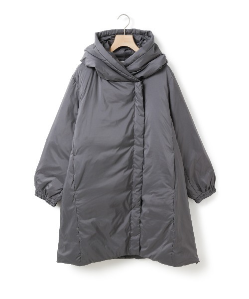 MidiUmi（ミディウミ）の「MidiUmi フード付きミドルダウン（その他アウター・レディース・グリーン/グレー/ブラック・FREE）」の2枚目の写真