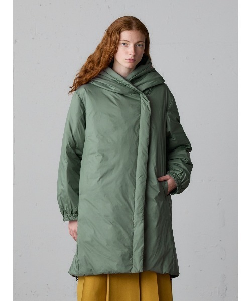 MidiUmi（ミディウミ）の「MidiUmi フード付きミドルダウン（その他アウター・レディース・グリーン/グレー/ブラック・FREE）」の4枚目の写真