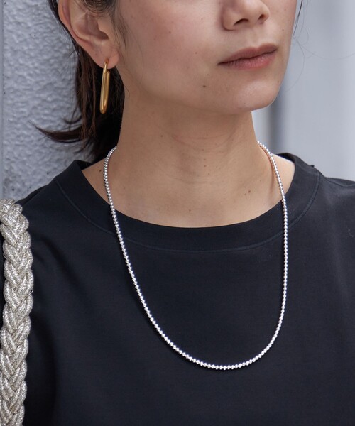 オーダー品 3ミリナバホパール+14金ビーズひとつのパターンネックレス INDIAN JEWELRY:ナバホ パール ネックレス(（3mm）（ネックレス
