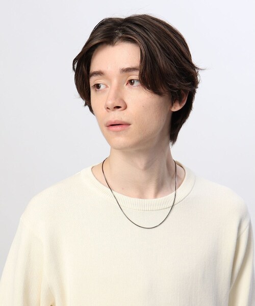 tk.TAKEO KIKUCHI(ティーケータケオキクチ)の「SINGLE CHAIN NECKLACE / シングルチェーンネックレス(ネックレス・メンズ・シルバー/ブラック・00)」の7枚目の写真