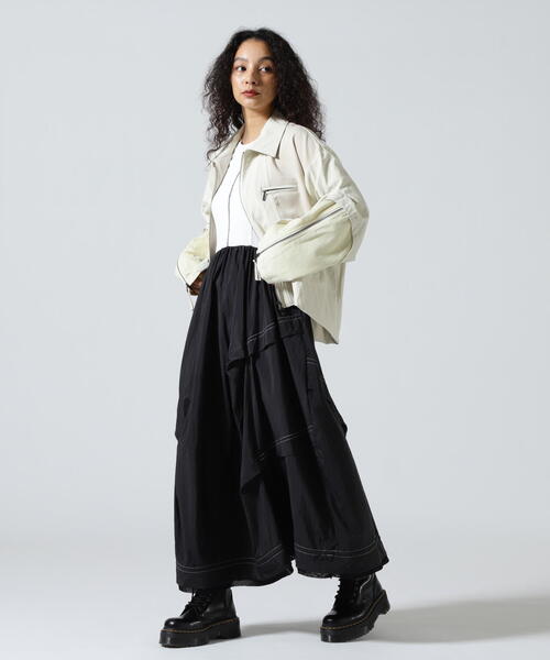 AULA AILA(アウラアイラ)の「AULA AILA/アウラアイラ/WAIST SWITCHING ONE PIECE/ウエストスイッチングワンピース(ワンピース・レディース・ブラック/ホワイト系2・0)」の11枚目の写真