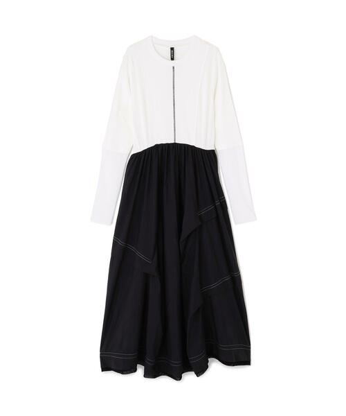 AULA AILA(アウラアイラ)の「AULA AILA/アウラアイラ/WAIST SWITCHING ONE PIECE/ウエストスイッチングワンピース(ワンピース・レディース・ブラック/ホワイト系2・0)」の19枚目の写真