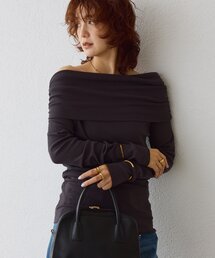 RIVE DROITE | 予約【女性らしい抜け感】シアーテレコオフショルカットソー(Tシャツ/カットソー)