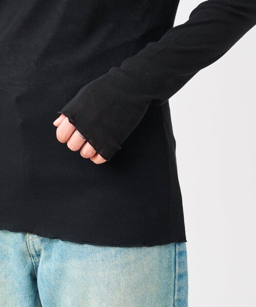 RIVE DROITE（リヴドロワ）の「【女性らしい抜け感】シアーテレコオフショルカットソー（Tシャツ/カットソー・レディース・チャコールグレー/ブラック・FREE）」の4枚目の写真