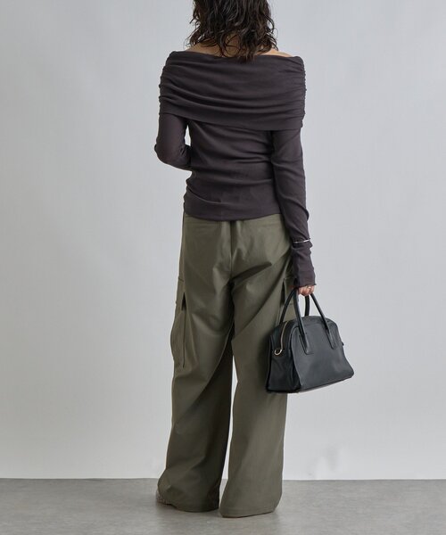 RIVE DROITE（リヴドロワ）の「【女性らしい抜け感】シアーテレコオフショルカットソー（Tシャツ/カットソー・レディース・チャコールグレー/ブラック・FREE）」の18枚目の写真