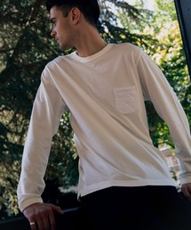 LAVENHAM | 【 日本製・USコットン長袖Tシャツ 】Jackman X Lavenham Lightweight Quilt Pocket L/S Tee Mens / ジャックマン X ラベンハム ライトウェイト キルト ポケット ロングスリーブ ティー メンズ(Tシャツ/カットソー)