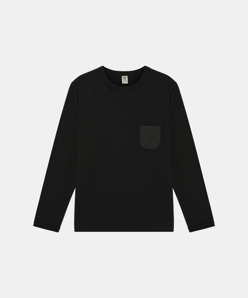 LAVENHAM(ラベンハム)の「【 日本製・USコットン長袖Tシャツ 】Jackman X Lavenham Lightweight Quilt Pocket L/S Tee Mens / ジャックマン X ラベンハム ライトウェイト キルト ポケット ロングスリーブ ティー メンズ(Tシャツ/カットソー・メンズ・ホワイト/ブラック/ダークネイビー・XL/L/M/S/XXL)」の2枚目の写真