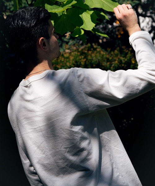 LAVENHAM(ラベンハム)の「【 日本製・USコットン長袖Tシャツ 】Jackman X Lavenham Lightweight Quilt Pocket L/S Tee Mens / ジャックマン X ラベンハム ライトウェイト キルト ポケット ロングスリーブ ティー メンズ(Tシャツ/カットソー・メンズ・ホワイト/ブラック/ダークネイビー・XL/L/M/S/XXL)」の6枚目の写真