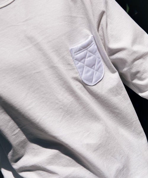 LAVENHAM(ラベンハム)の「【 日本製・USコットン長袖Tシャツ 】Jackman X Lavenham Lightweight Quilt Pocket L/S Tee Mens / ジャックマン X ラベンハム ライトウェイト キルト ポケット ロングスリーブ ティー メンズ(Tシャツ/カットソー・メンズ・ホワイト/ブラック/ダークネイビー・XL/L/M/S/XXL)」の5枚目の写真