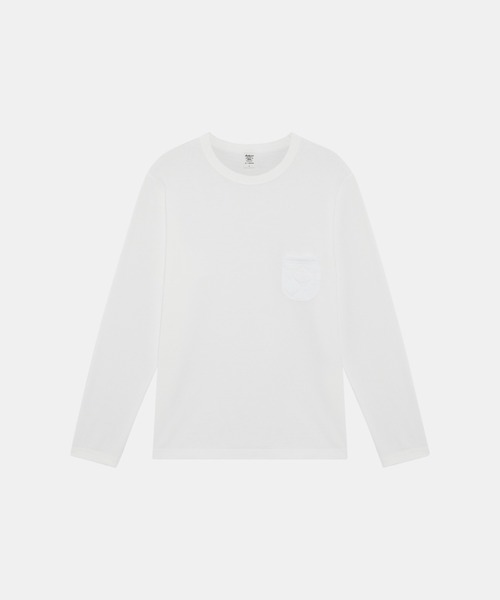 LAVENHAM(ラベンハム)の「【 日本製・USコットン長袖Tシャツ 】Jackman X Lavenham Lightweight Quilt Pocket L/S Tee Mens / ジャックマン X ラベンハム ライトウェイト キルト ポケット ロングスリーブ ティー メンズ(Tシャツ/カットソー・メンズ・ホワイト/ブラック/ダークネイビー・XL/L/M/S/XXL)」の9枚目の写真