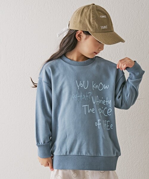 CIAOPANIC TYPY（チャオパニックティピー）の「【KIDS】【男女兼用】ポイントロゴ刺繍オーバースウェット（Tシャツ/カットソー・キッズ・グレー/アイボリー/サックスブルー・X-LARGE/XX-LARGE/SMALL/MEDIUM/LARGE）」の3枚目の写真