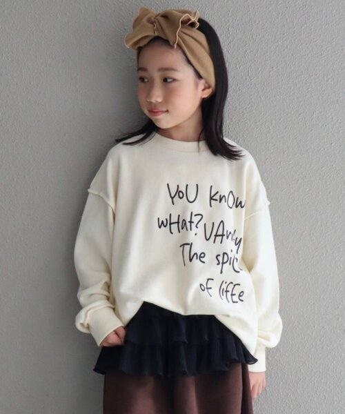 CIAOPANIC TYPY（チャオパニックティピー）の「【KIDS】【男女兼用】ポイントロゴ刺繍オーバースウェット（Tシャツ/カットソー・キッズ・グレー/アイボリー/サックスブルー・X-LARGE/XX-LARGE/SMALL/MEDIUM/LARGE）」の5枚目の写真