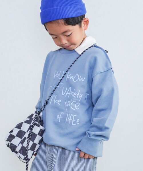 CIAOPANIC TYPY（チャオパニックティピー）の「【KIDS】【男女兼用】ポイントロゴ刺繍オーバースウェット（Tシャツ/カットソー・キッズ・グレー/アイボリー/サックスブルー・X-LARGE/XX-LARGE/SMALL/MEDIUM/LARGE）」の6枚目の写真
