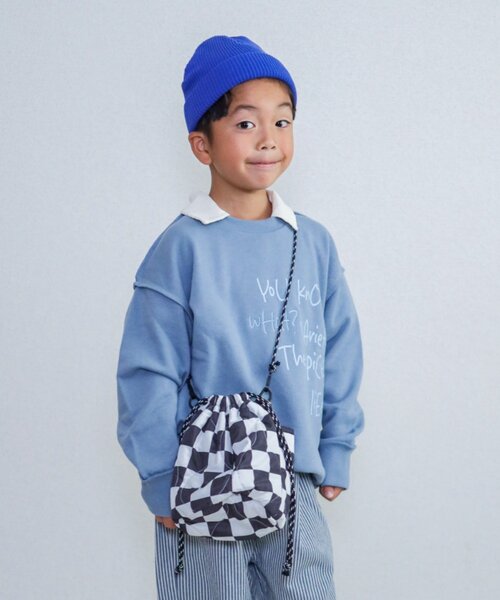 CIAOPANIC TYPY（チャオパニックティピー）の「【KIDS】【男女兼用】ポイントロゴ刺繍オーバースウェット（Tシャツ/カットソー・キッズ・グレー/アイボリー/サックスブルー・X-LARGE/XX-LARGE/SMALL/MEDIUM/LARGE）」の7枚目の写真