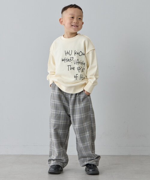 CIAOPANIC TYPY（チャオパニックティピー）の「【KIDS】【男女兼用】ポイントロゴ刺繍オーバースウェット（Tシャツ/カットソー・キッズ・グレー/アイボリー/サックスブルー・X-LARGE/XX-LARGE/SMALL/MEDIUM/LARGE）」の15枚目の写真