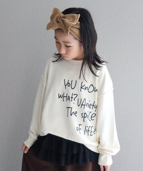 CIAOPANIC TYPY（チャオパニックティピー）の「【KIDS】【男女兼用】ポイントロゴ刺繍オーバースウェット（Tシャツ/カットソー・キッズ・グレー/アイボリー/サックスブルー・X-LARGE/XX-LARGE/SMALL/MEDIUM/LARGE）」の20枚目の写真