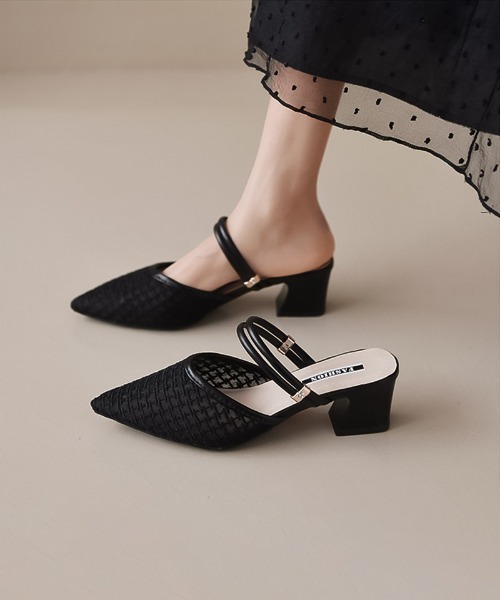 blackdia ocean(ブラックダイヤオーシャン)の「blackdia ocean ストラップメッシュサンダル(サンダル・レディース・ブラック/アイボリー・25.0cm/24.5cm/24.0cm/23.5cm/23.0cm/22.5cm)」の6枚目の写真