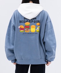 【a-r】〔RCG×DOMDOM〕裏起毛 どむぞうくん刺繍 イラストプリント フーディ