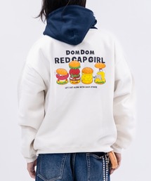 【a-r】〔RCG×DOMDOM〕裏起毛 どむぞうくん刺繍 イラストプリント フーディ