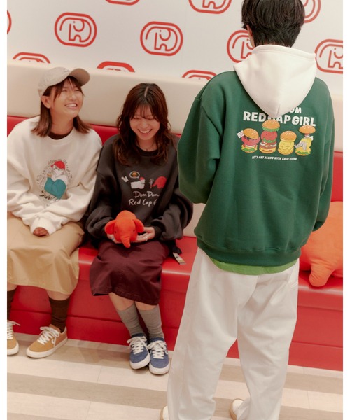 a-r】〔RCG×DOMDOM〕裏起毛 どむぞうくん刺繍 イラストプリント