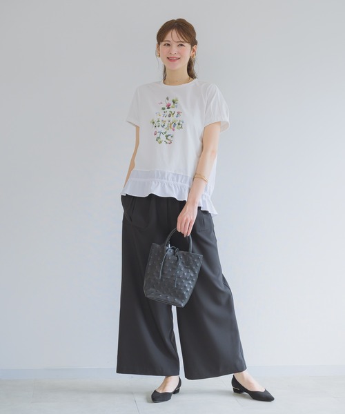 KATHARINE ROSS（キャサリンロス）の「【KATHARINE ROSS】アートフラワープリントプルオーバー（Tシャツ/カットソー・レディース・ホワイト/ブラック・MEDIUM）」の8枚目の写真