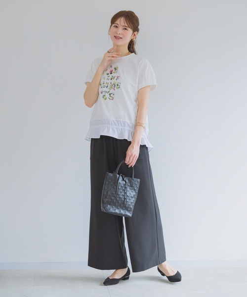 KATHARINE ROSS（キャサリンロス）の「【KATHARINE ROSS】アートフラワープリントプルオーバー（Tシャツ/カットソー・レディース・ホワイト/ブラック・MEDIUM）」の11枚目の写真