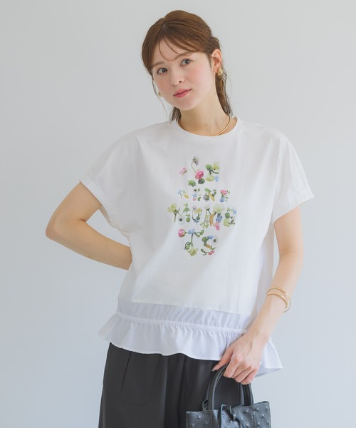 KATHARINE ROSS（キャサリンロス）の「【KATHARINE ROSS】アートフラワープリントプルオーバー（Tシャツ/カットソー・レディース・ホワイト/ブラック・MEDIUM）」の12枚目の写真
