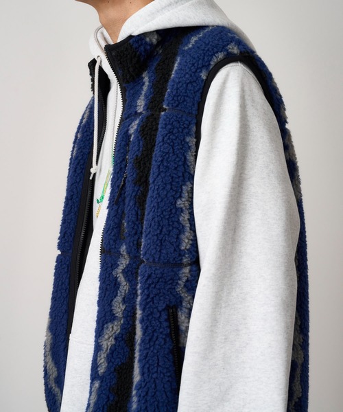 Gramicci（グラミチ）の「RIPPLE SHERPA VEST｜リップルシェルパベスト（ベスト・メンズ・ネイビー・XXL/XL/L/M/S/XS）」の8枚目の写真
