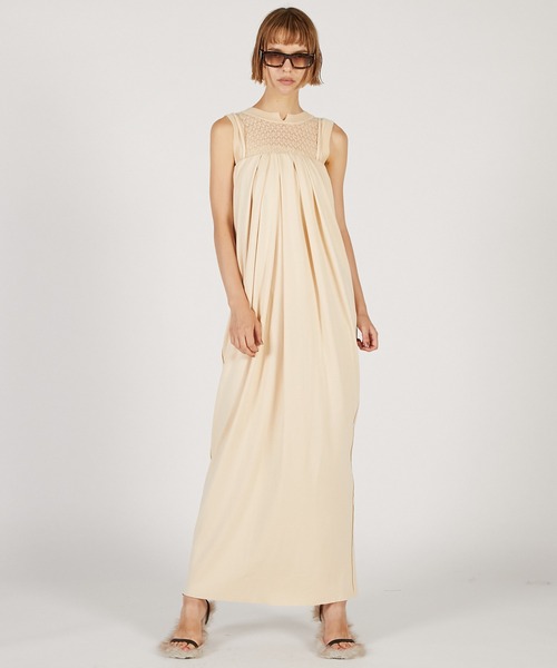 PRANK PROJECT(プランクプロジェクト)の「ボリュームタックベアワンピース / Volume Tuck bear One-Piece(ワンピース・レディース・アイボリー/ブラック・FREE)」の1枚目の写真