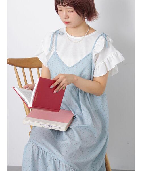 ehka sopo（エヘカソポ）の「前後2WAY小花柄キャミワンピース（ワンピース・レディース・オフホワイト/サックスブルー/ネイビー・F）」の3枚目の写真